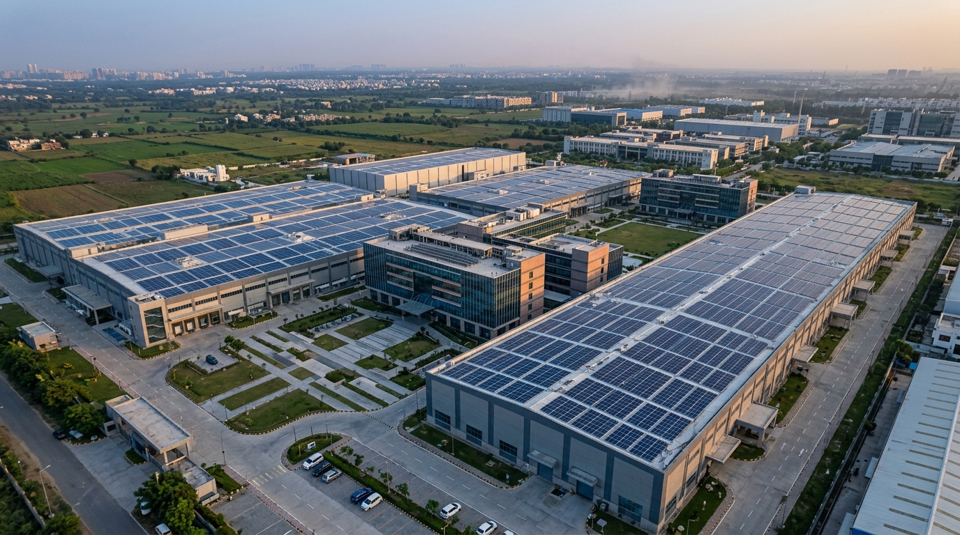 50kW Commercial Rooftop Solar with Zero-Export Relay — Udyog Vihar Phase IV, Gurugram