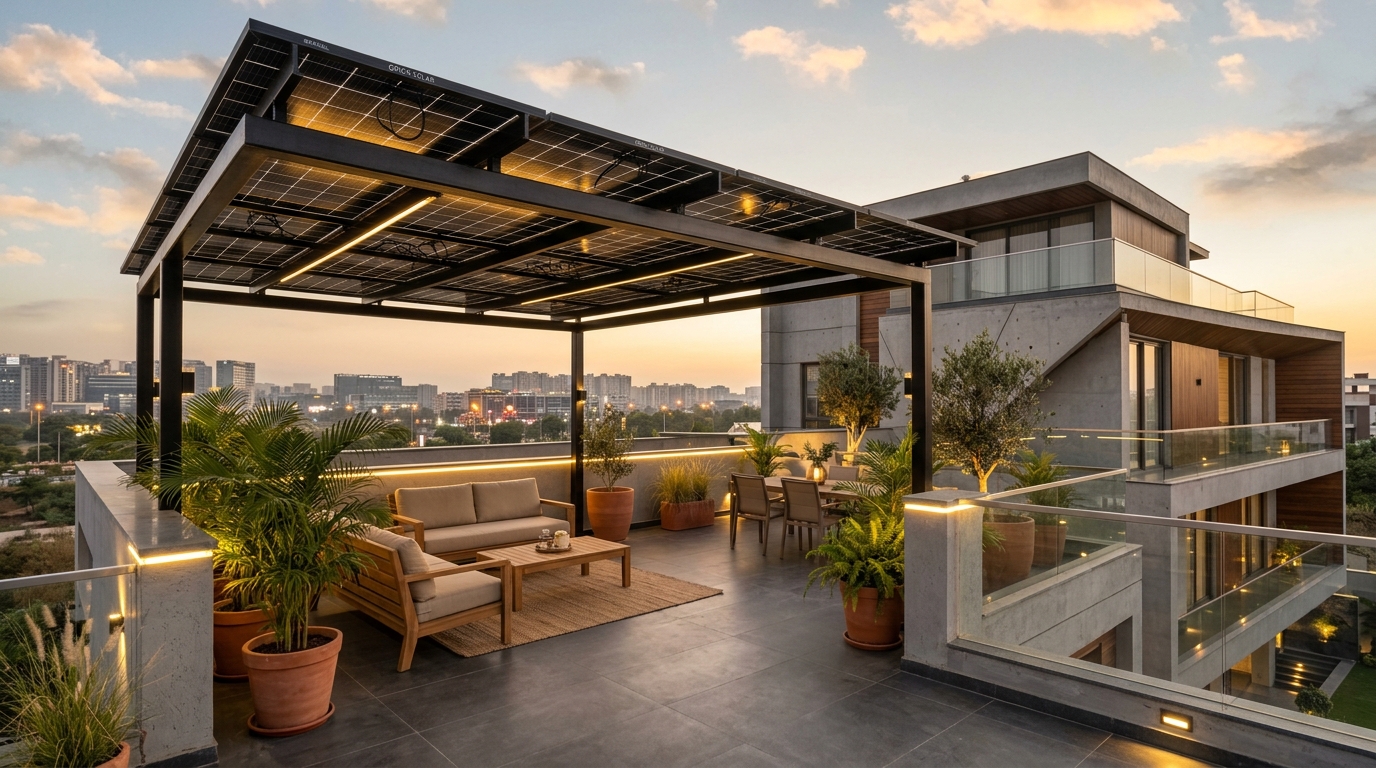 10kW TopCon On-Grid Rooftop Solar Plant — DLF Phase 2, Gurugram